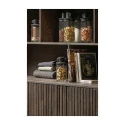 WOOOD Wandkasten|Industriele Kasten|New Gravure Wandkast essen fineer espresso 200 cm