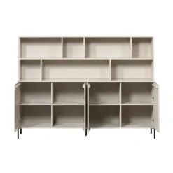 WOOOD Wandkasten|Industriele Kasten|New Gravure Wandkast grenen dust 200 cm
