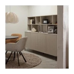 WOOOD Wandkasten|Industriele Kasten|New Gravure Wandkast grenen dust 200 cm