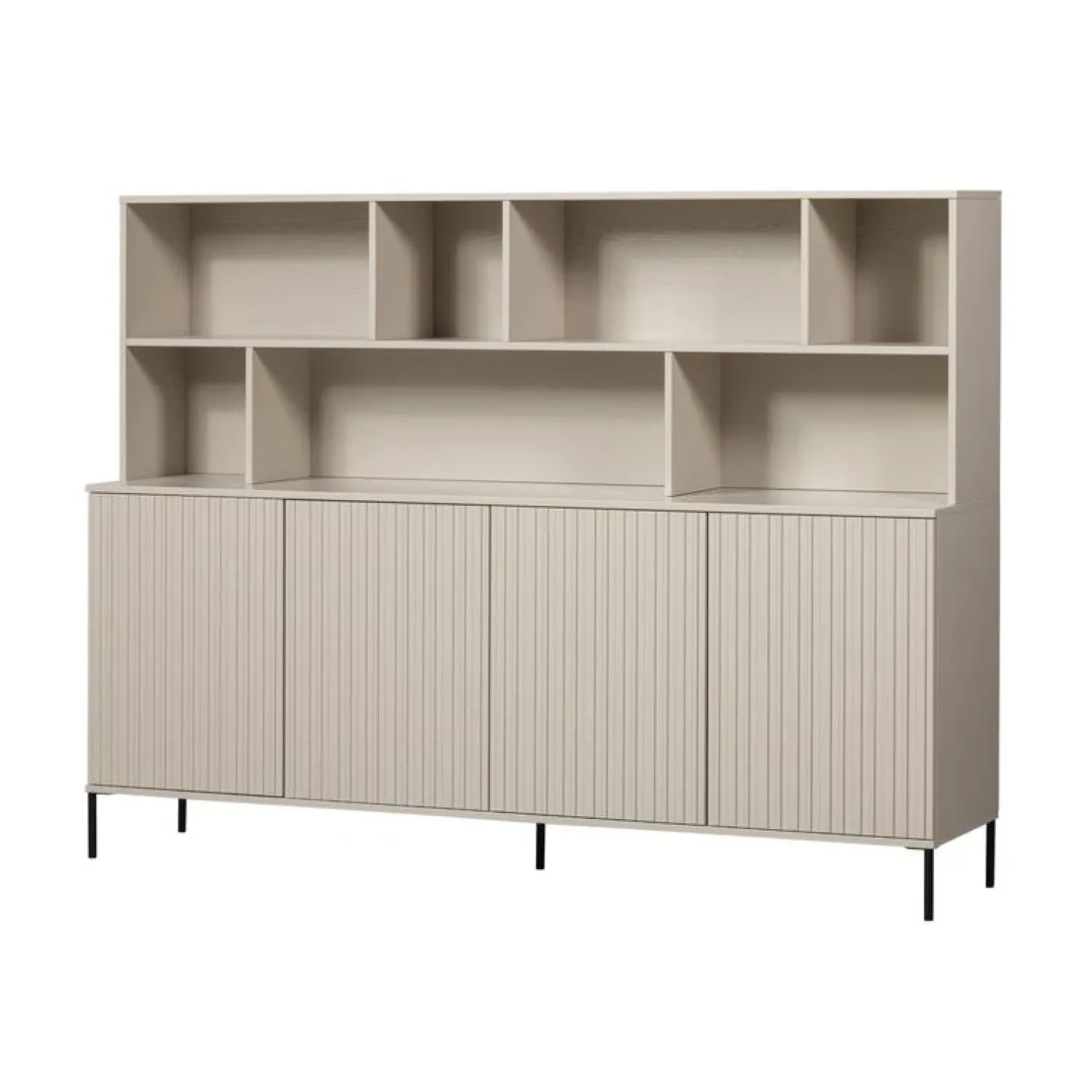 WOOOD Wandkasten|Industriele Kasten|New Gravure Wandkast grenen dust 200 cm