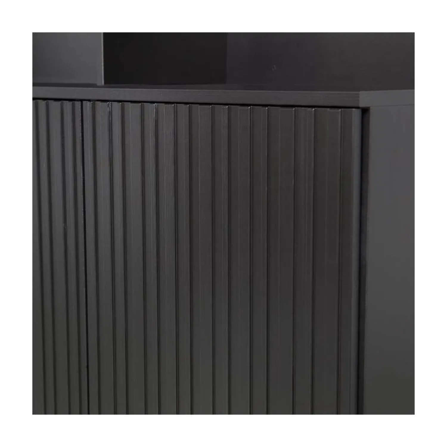 WOOOD Wandkasten|Industriele Kasten|New Gravure Wandkast grenen zwart 200 cm