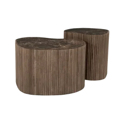 By Boo Salontafels|Nice Salontafel organisch Set van 2 Bruin