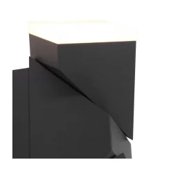 Steinmex Buitenverlichting|Nick 2-lichts Buitenlamp Wand Zwart inclusief lichtbron