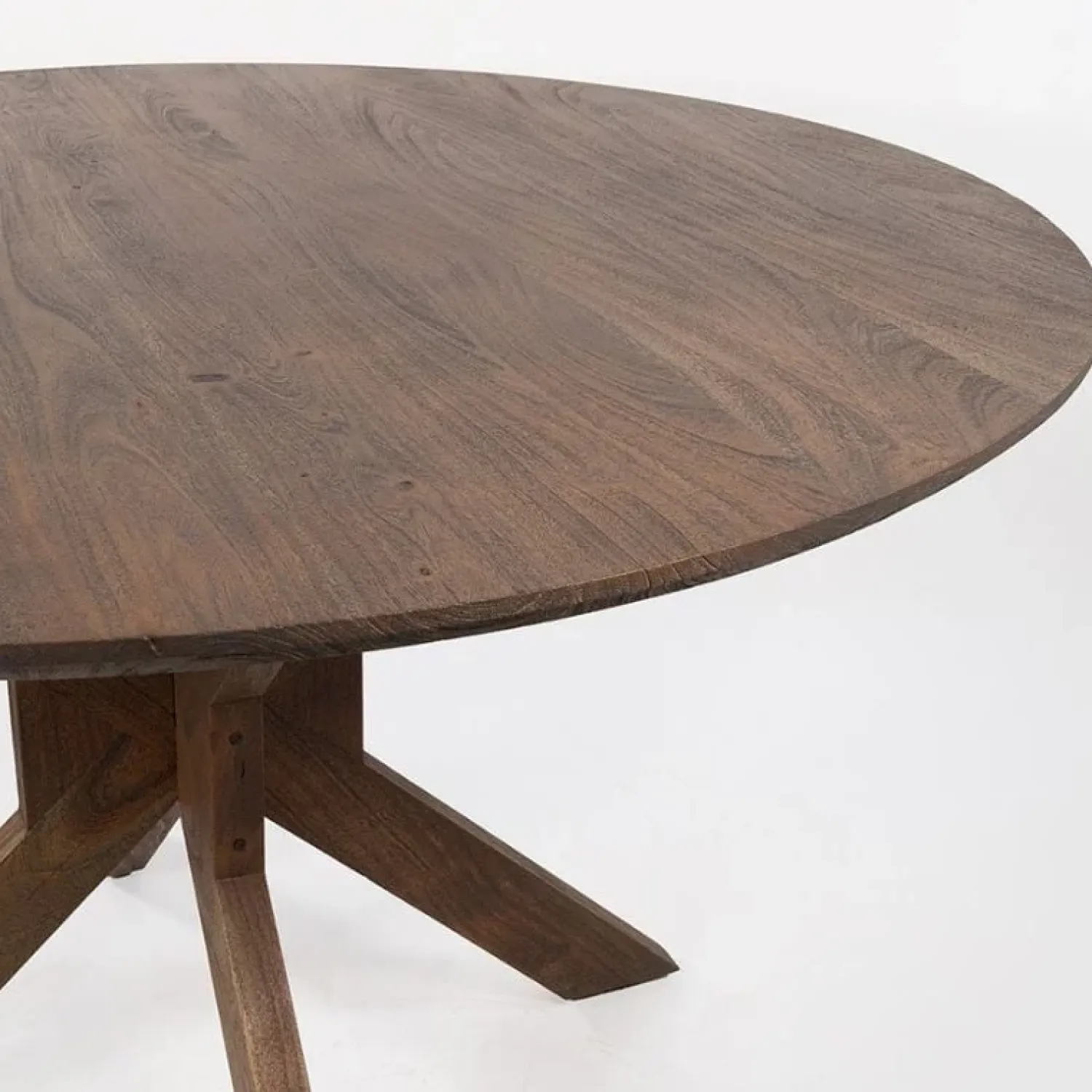 Mysons Eettafels|Nikki Eetkamertafel rond Acaciahout bruin 150 cm