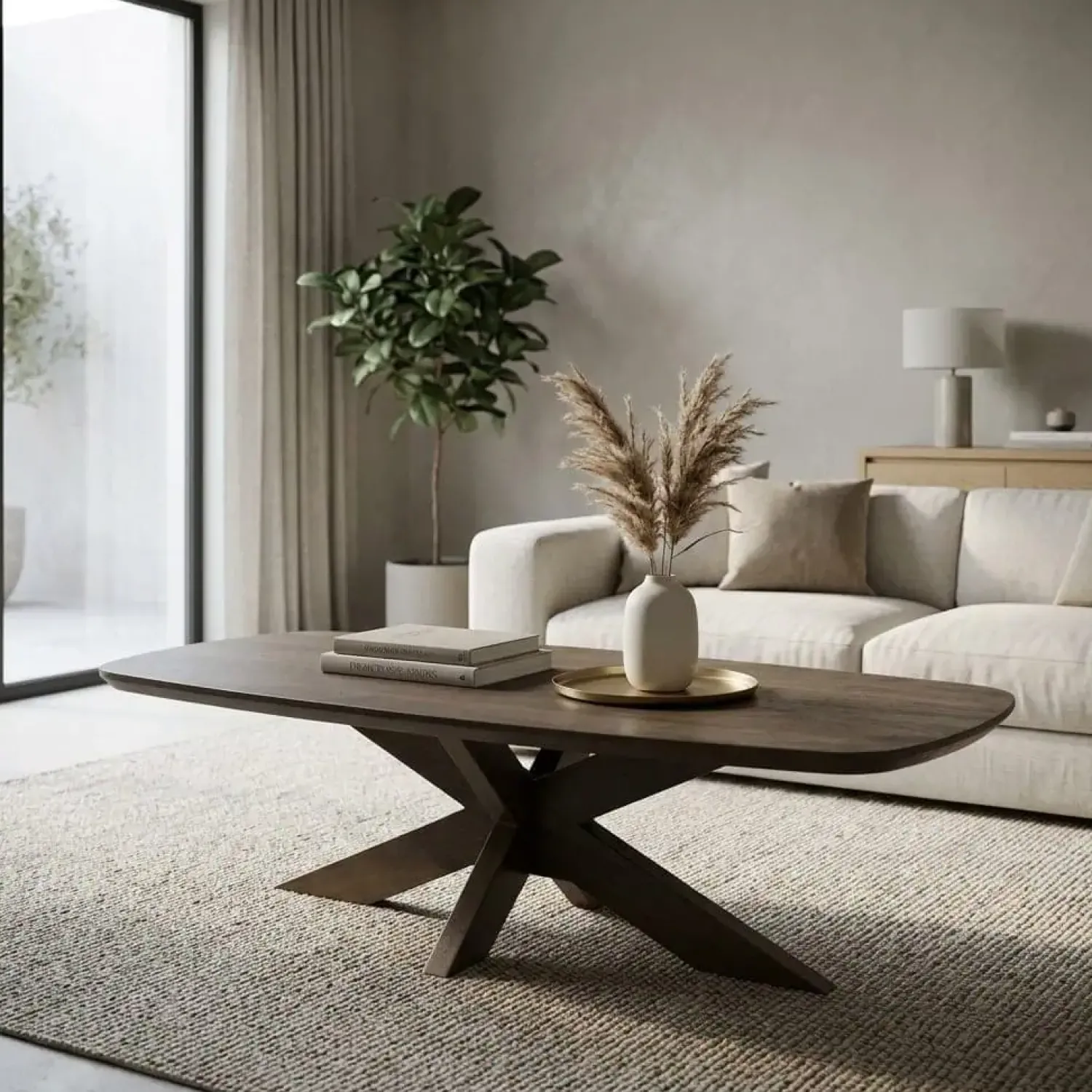 Eleonora Salontafels|Nikki Salontafel bruin 130 cm