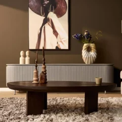 Furndea Eettafels|Niko Salontafel Organisch Bruin Eiken 130cm