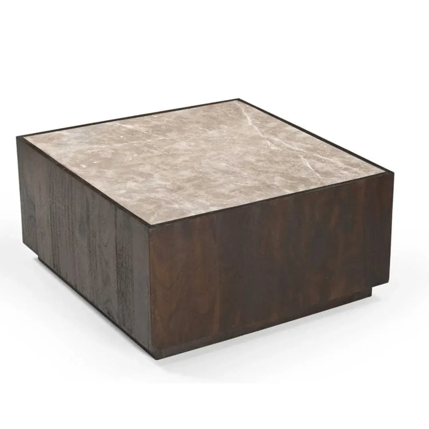 Furndea Salontafels|Nilo Salontafel vierkant Bruin Marmer 80 cm