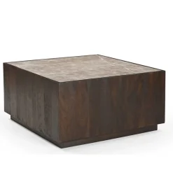 Furndea Salontafels|Nilo Salontafel vierkant Bruin Marmer 80 cm