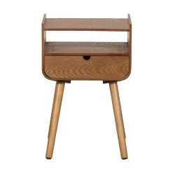 WOOOD Nachtkastjes|Industriele Kasten|Nils Nachtkastje Hout Naturel 36cm