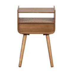 WOOOD Nachtkastjes|Industriele Kasten|Nils Nachtkastje Hout Naturel 36cm