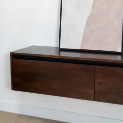 Vane Living Industriele Kasten|Tv Meubels|Nils Zwevend Tv meubel walnoot 200cm