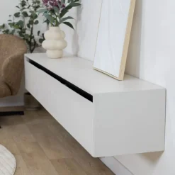 Vane Living Industriele Kasten|Tv Meubels|Nils Zwevend Tv meubel zand 200cm