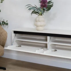 Vane Living Industriele Kasten|Tv Meubels|Nils Zwevend Tv meubel zand 200cm