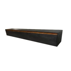 Vane Living Industriele Kasten|Tv Meubels|Nils Zwevend Tv meubel zwart 240cm