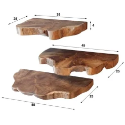 Kalfort Wandplanken|Wandplanken|Nimbus Wandschap set van 3