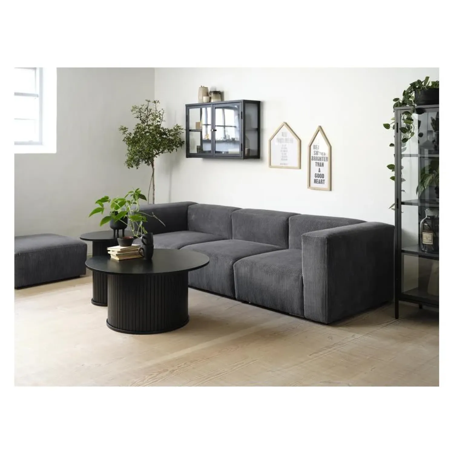 LykkeHome Bijzettafels|Nita bijzettafel zwart 50cm