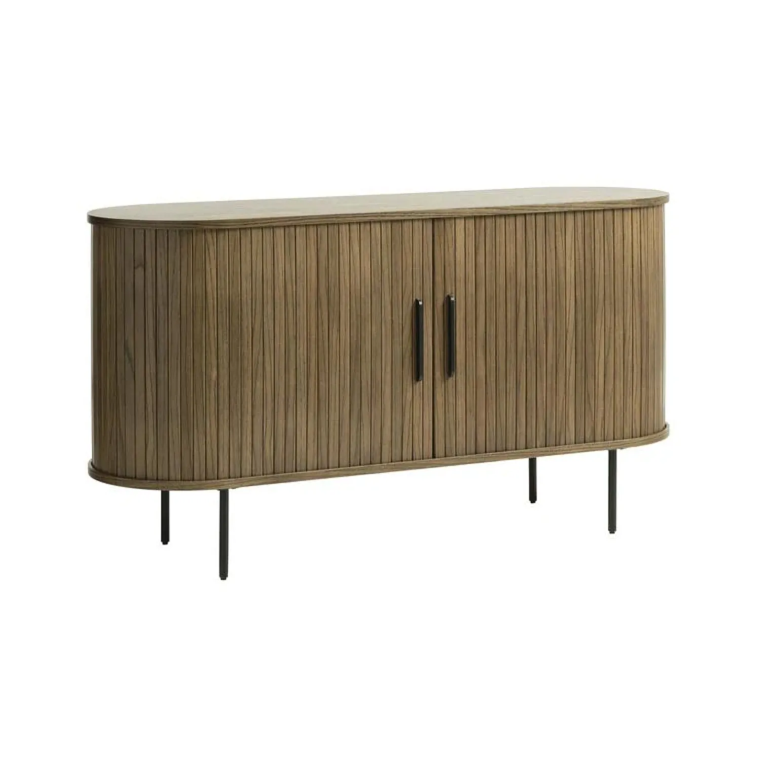 LykkeHome Dressoirs|Industriele Kasten|Nita dressoir donkerbruin 140cm