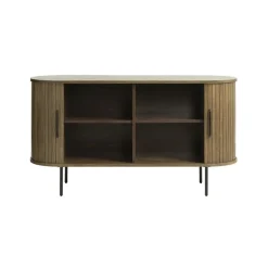 LykkeHome Dressoirs|Industriele Kasten|Nita dressoir donkerbruin 140cm