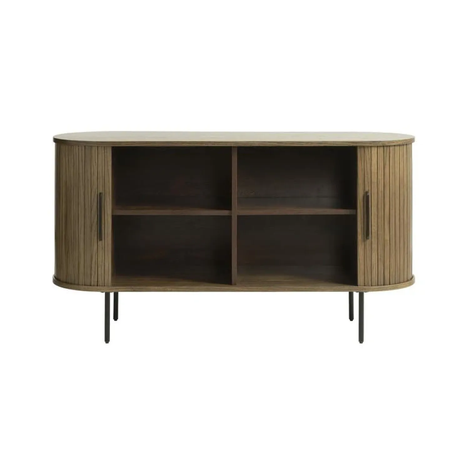 LykkeHome Dressoirs|Industriele Kasten|Nita dressoir donkerbruin 140cm