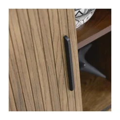 LykkeHome Dressoirs|Industriele Kasten|Nita dressoir donkerbruin 140cm