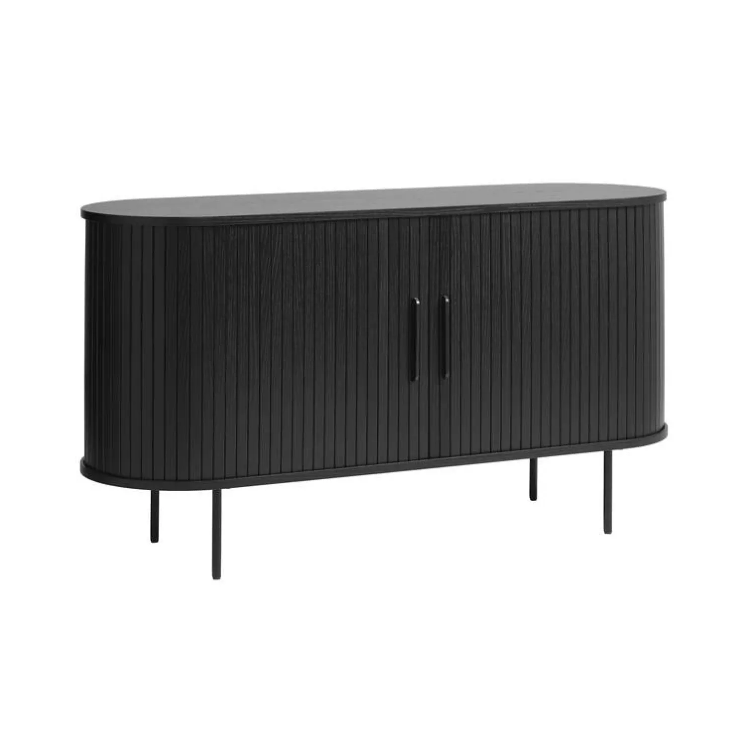 LykkeHome Dressoirs|Industriele Kasten|Nita dressoir zwart 140cm