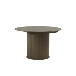 LykkeHome Eettafels|Nita Eettafel rond uitschuifbaar Donkerbruin 120-167 cm