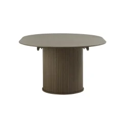 LykkeHome Eettafels|Nita Eettafel rond uitschuifbaar Donkerbruin 120-167 cm