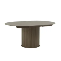 LykkeHome Eettafels|Nita Eettafel rond uitschuifbaar Donkerbruin 120-167 cm