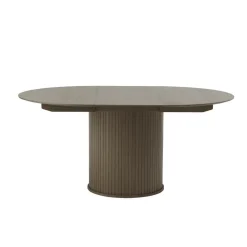 LykkeHome Eettafels|Nita Eettafel rond uitschuifbaar Donkerbruin 120-167 cm