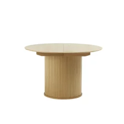 LykkeHome Eettafels|Nita Eettafel rond uitschuifbaar Naturel 120-167 cm