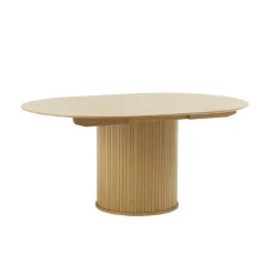 LykkeHome Eettafels|Nita Eettafel rond uitschuifbaar Naturel 120-167 cm