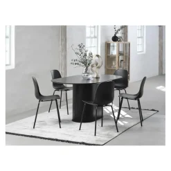 LykkeHome Eettafels|Nita Eettafel zwart ovaal 180cm