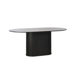 LykkeHome Eettafels|Nita Eettafel zwart ovaal 180cm