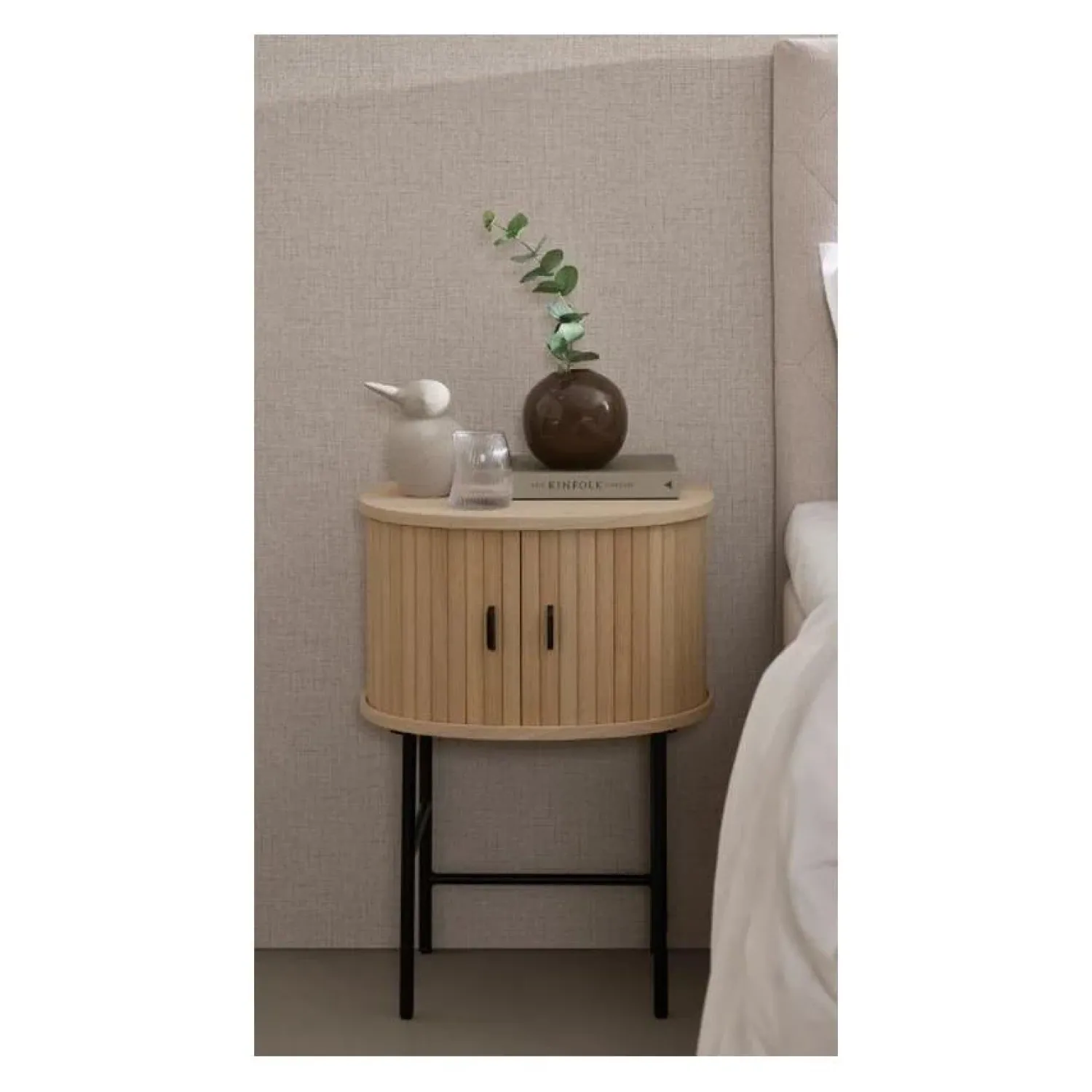 LykkeHome Nachtkastjes|Industriele Kasten|Nita Nachtkastje Naturel 50cm