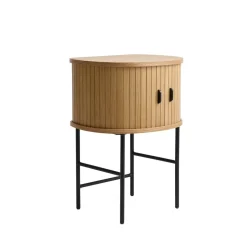 LykkeHome Nachtkastjes|Industriele Kasten|Nita Nachtkastje Naturel 50cm