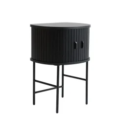 LykkeHome Nachtkastjes|Industriele Kasten|Nita Nachtkastje Zwart 50cm