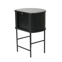 LykkeHome Nachtkastjes|Industriele Kasten|Nita Nachtkastje Zwart 50cm