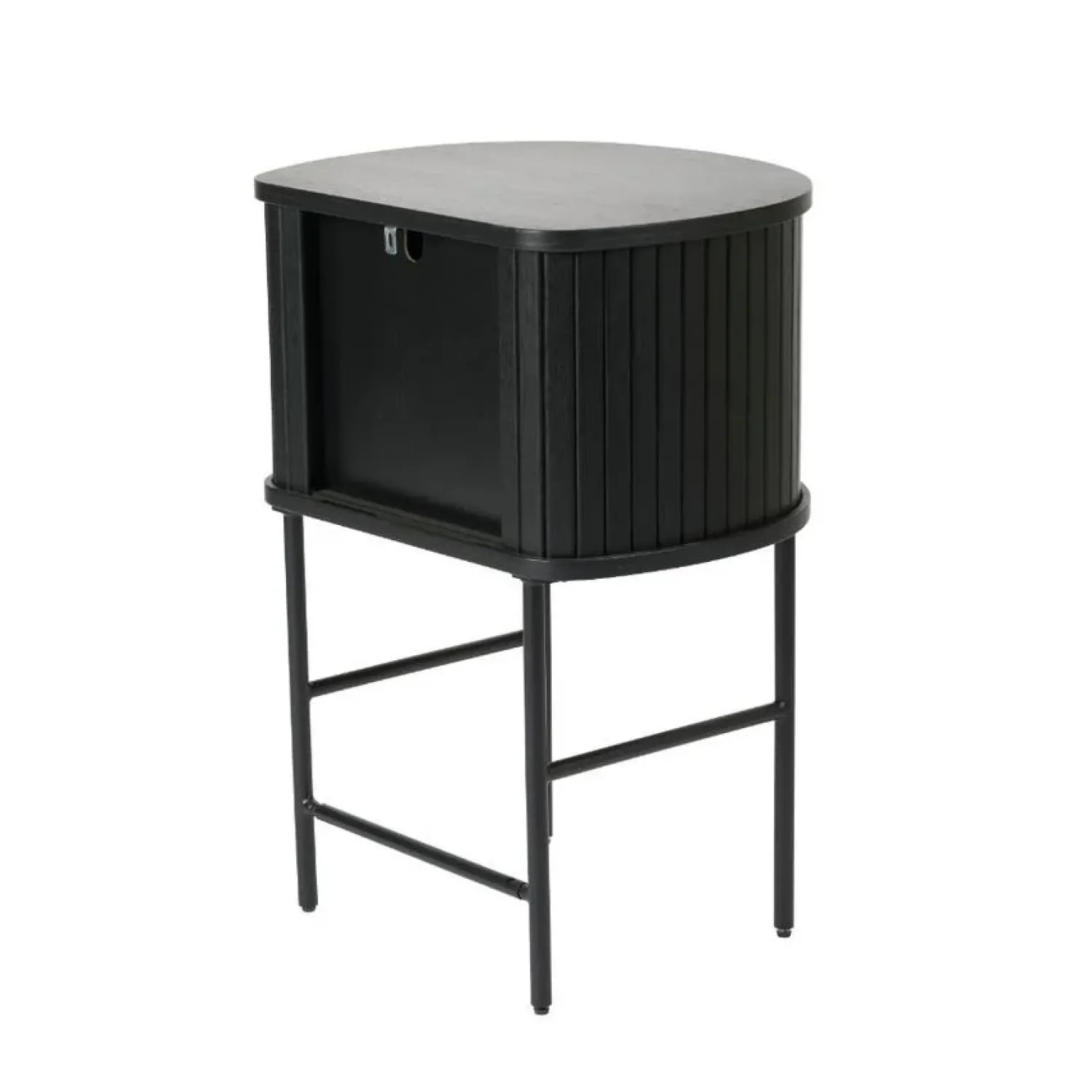 LykkeHome Nachtkastjes|Industriele Kasten|Nita Nachtkastje Zwart 50cm
