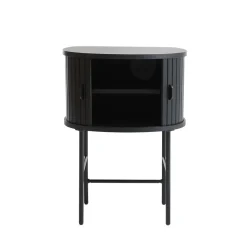 LykkeHome Nachtkastjes|Industriele Kasten|Nita Nachtkastje Zwart 50cm
