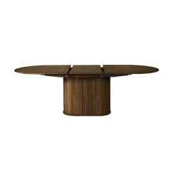 LykkeHome Eettafels|Nita ovale uitschuifbare eettafel donkerbruin 180-230cm