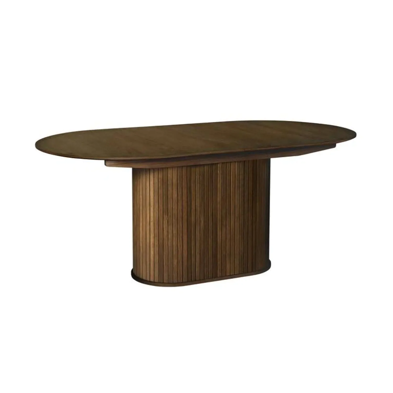 LykkeHome Eettafels|Nita ovale uitschuifbare eettafel donkerbruin 180-230cm