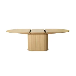 LykkeHome Eettafels|Nita ovale uitschuifbare eettafel naturel 180-230cm