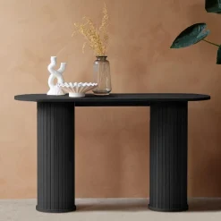 LykkeHome Sidetables|Nita Sidetable Zwart 130cm
