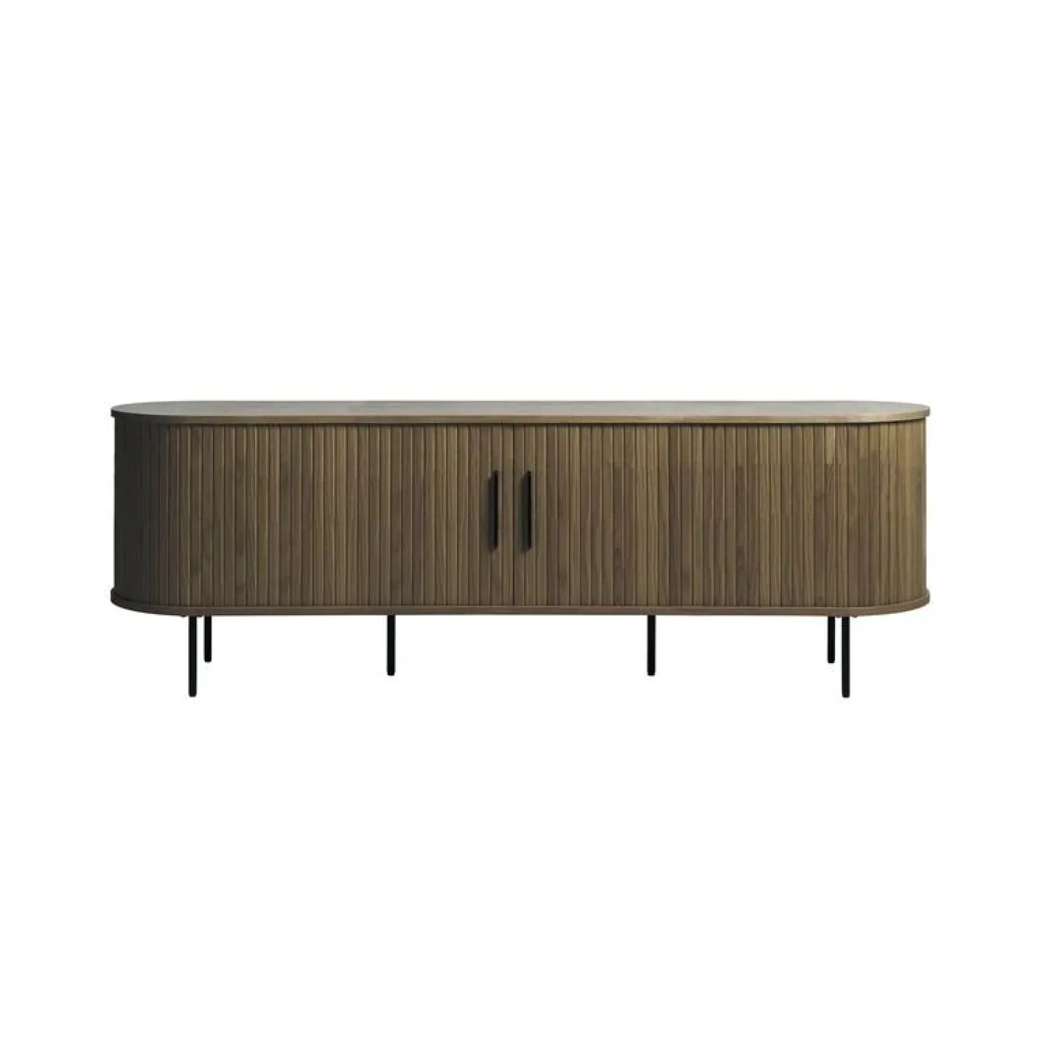 LykkeHome Industriele Kasten|Tv Meubels|Nita Tv meubel donkerbruin 180 cm