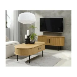LykkeHome Industriele Kasten|Tv Meubels|Nita TV meubel naturel 120cm