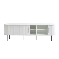 LykkeHome Industriele Kasten|Tv Meubels|Nita TV meubel Wit 180cm