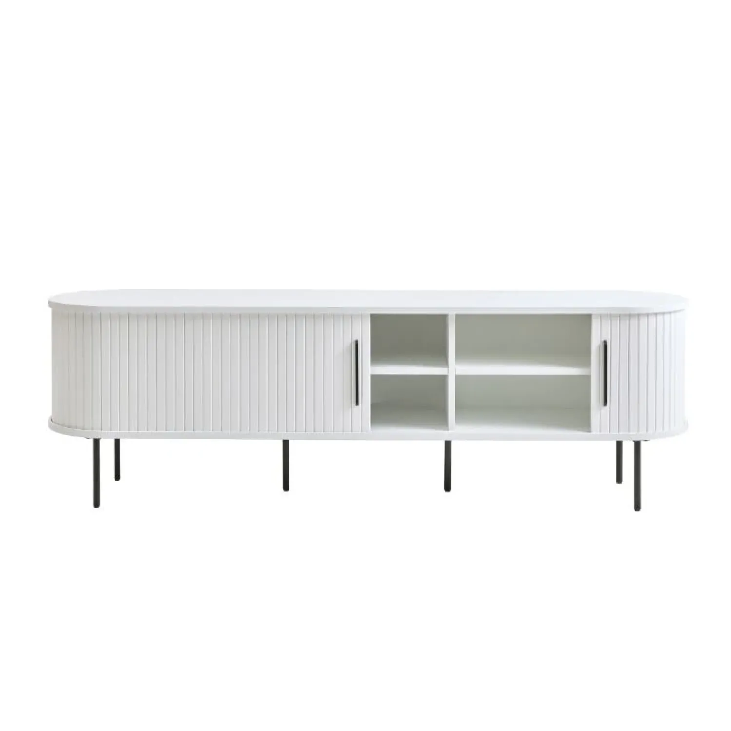 LykkeHome Industriele Kasten|Tv Meubels|Nita TV meubel Wit 180cm