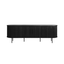 LykkeHome Industriele Kasten|Tv Meubels|Nita Tv meubel zwart 180cm
