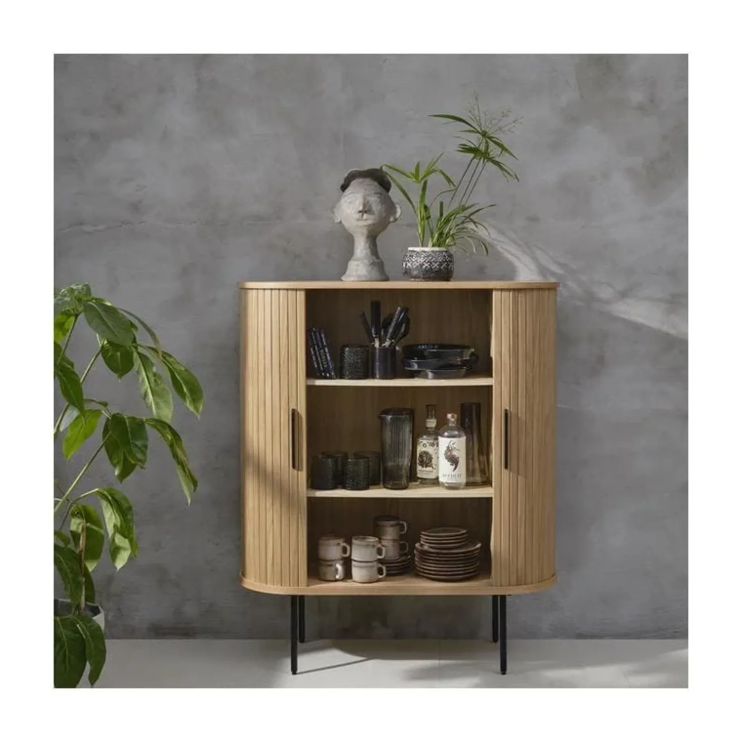 LykkeHome Wandkasten|Industriele Kasten|Nita wandkast naturel 100cm