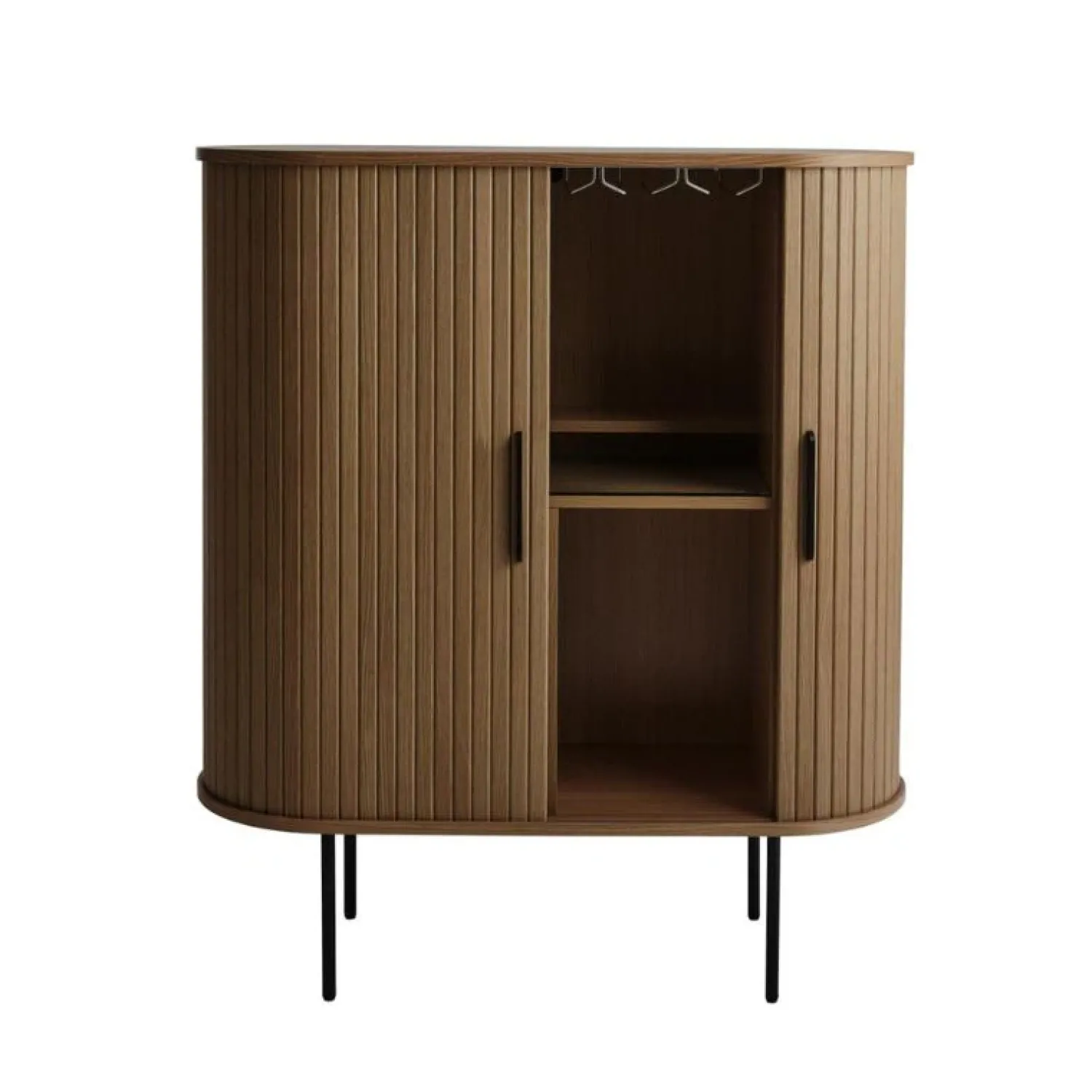 LykkeHome Wijnkasten|Industriele Kasten|Nita Wijnkast Bruin 100cm